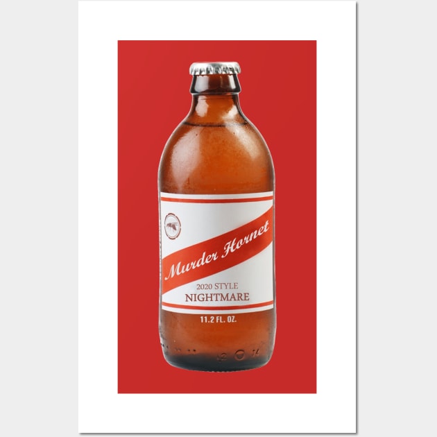 Murder Hornet Red Stripe Wall Art by karutees